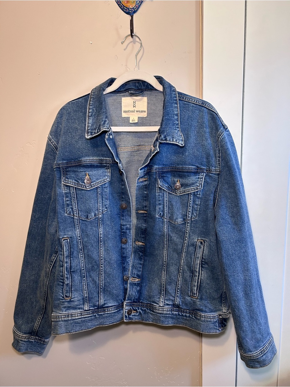 Mutual Weave Men's Classic Blue Denim Shirt Jacket